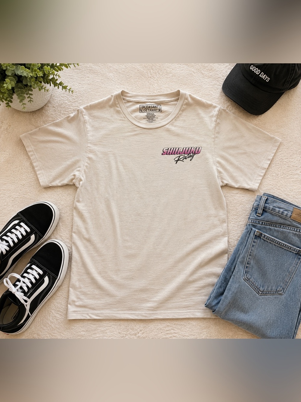 Pleasant Getaway Shinjuku Racing JDM Graphic Tee Japan Car Small